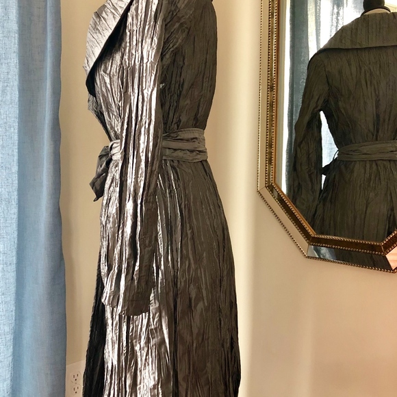 🇨🇦 Bianca Nygard Grey Metallic Coat - Picture 3 of 4